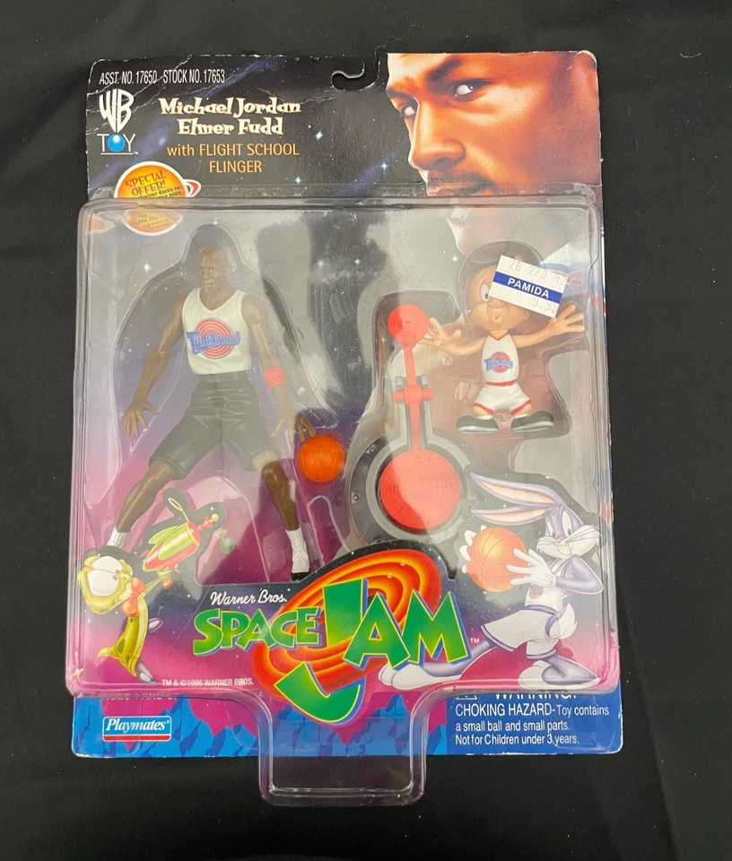 WB Toys Space Jam 1996 Michael Jordan y Elmer Fudd Flight School Flinger Foto 1 de 1