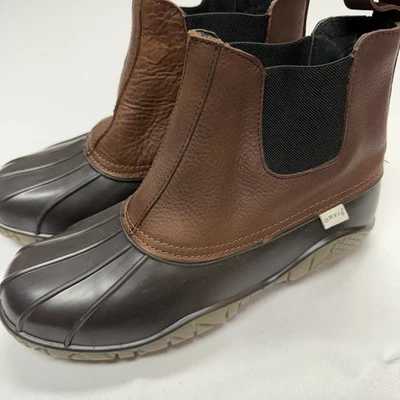 Orvis 靴子男式 11 码涉水中棕色皮革 Baffin IL8617 全新全新无标签+D — 第 1/4 张图片