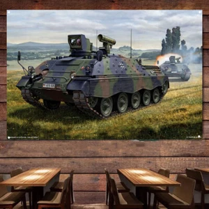 WWII German Panther Tank Poster Wall Hanging Flag Armor Art Wall Decor Banner - Picture 1 of 5