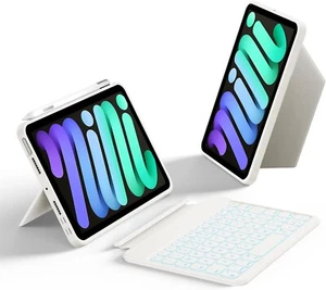 Keyboard Case for iPad mini 7/6, 156° Adjustable Stand, Detachable Full Protecti - Photo 1/7