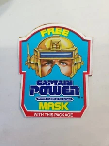 RARE 1987 Captain Power Mask Cereal Box Cutout Ad Mattel Major Matt Masterson - Picture 1 of 2
