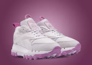 Reebok Women's Cardi B Classic Leather v2 Athletic Sneakers HQ6024 Pink/Purple - Picture 1 of 7
