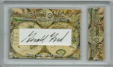 President Gerald Ford 2017 Leaders Iconic Ink Signed Cut Auto 1/1 Card JSA