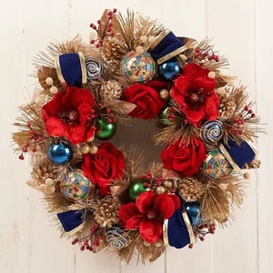 Elegante Corona Floral 22", Corona de Navidad - Imagen 1 de 3