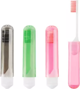 3PCS Mini Portable Toothbrush Set, Soft Folding Toothbrush with Cover, Individua - Picture 1 of 11