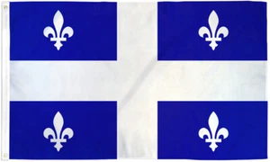 Quebec Flag 3x5ft House Flag Canadian Province Flag QUE Flag - Picture 1 of 2