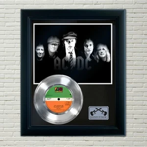 AC DC "You Shook Me All Night Long" Framed 45 Silver Record Display - Picture 1 of 3