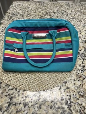 Bolsa de almuerzo grande Tupperware bolsa de lona verde azulado Foto 1 de 4