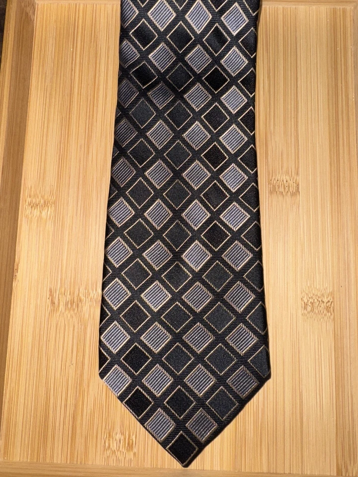 Corbata de seda geométrica Paul Dione - 60L 4,0W Foto 1 de 2