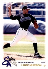 2000 Salem Avalanche Grandstand #17 Luke Hudson Fountain Valley California Card
