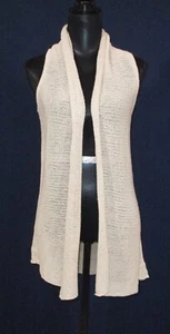 CAbi Women's XS Cream Linen Knit Racer Back Vest - Picture 1 of 11