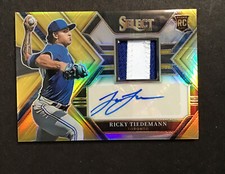 2023 Panini Select RICKY TIEDEMANN RPA GOLD Prizm Auto Jersey RC #5/10