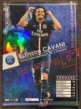 2014-15 Panini WCCF Stars of Club SOC 11 Edinson Cavani PSG refractor card