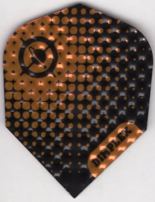 TON JUNKIE DARTS Black & Gold Dimplex Dart Flights: 3 per set