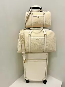 Michael Kors Travel Small Trolley Bag + Duffle Bag+XL Weekender Bag(Light Cream) - Picture 1 of 24