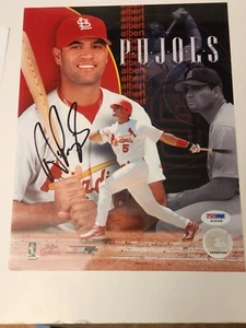 Albert Pujols AUTOGRAPHED 8 x 10 PSA/DNA COA authentic Cardinals  - Picture 1 of 5