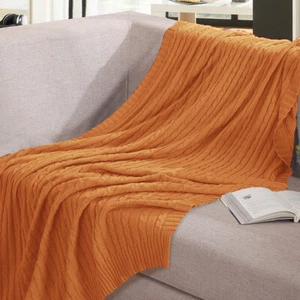 100% Cotton Chunky Cable Knit Throw Blanket Premium Quality Ultra Soft Warm - Picture 1 of 68
