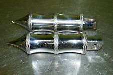 7" Alum Chromed Knurled Spiked foot pegs rests 4 Harley Big Dog motorcycles USED