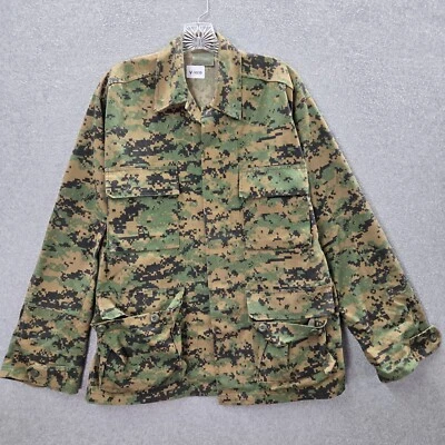 Rothco Men Button Up Shirt S Green Digital Camo Utility Military Ultra Force BDU - Image 1 of 4