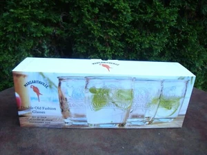 Set of (4) Margaritaville Double Old Fashion Drinking Glasses by Home Essentials - Picture 1 of 7
