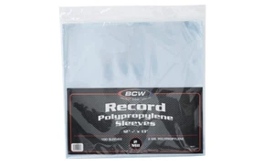 Album Cover Bags Record Polypropylene Sleeves 33 RPM 100 BCW Vinyl Acid Free Bag - Bild 1 von 8