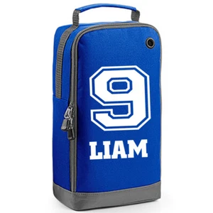 Bolsa de botas de fútbol personalizada para niños y niñas gimnasio rugby nombre y número regalo de cumpleaños - Imagen 1 de 11