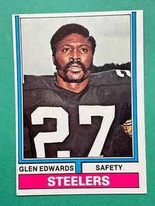 Glen Edwards 1974 Topps Rookie Football Card #169 - Pittsburgh Steelers Safety - Picture 1 of 2