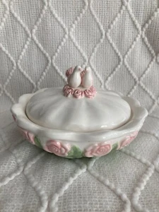 RARE - Silvestri Covered Dish with Doves and Roses- 🎯Nice Collection🎯 - Picture 1 of 7
