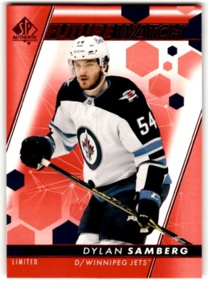 Dylan Samberg 2022-23 SP Authentic Limited Red Future Watch Rookie #112 Winnipeg - Image 1 of 2