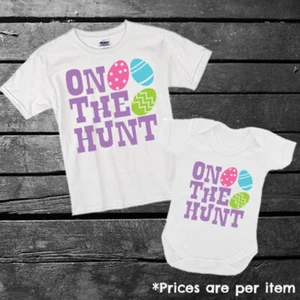 On The Hunt T-Shirt Body Jungen Mädchen Geschenk Ostern - Bild 1 von 1