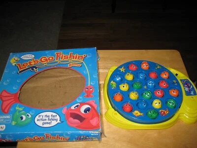 Pressman Let's Go Fishin' Game Missing Fishing Poles TESTED Works Great - Image 1 of 2