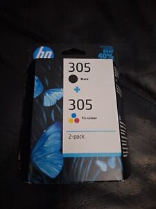 HP 305 2-Pack Tri-color/Black Ink Cartridge - 6ZD17AE