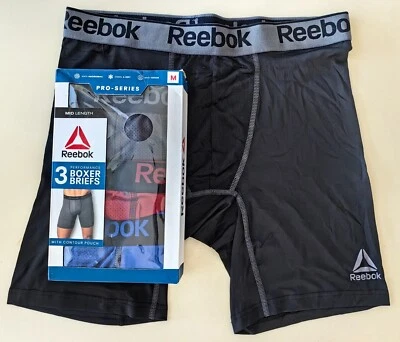 5 Pack Reebok Mens Regular Mid-length 7.5" Pro. Boxer No Ride Up  Boxer M-3XL - Image 1 of 3