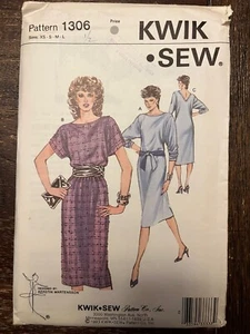 Kwik Sew 1306 Uncut Sewing Pattern, Misses' Knit Dress, Size XS-L - Picture 1 of 2