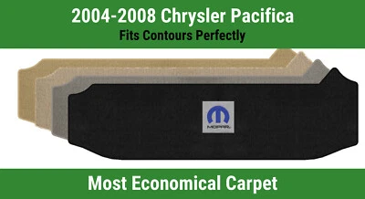 Небольшой грузовой коврик Lloyd Velourtex для Chrysler Pacifica 2004-2008 годов выпуска с синим M-Mopar - Изображение 1 из 4