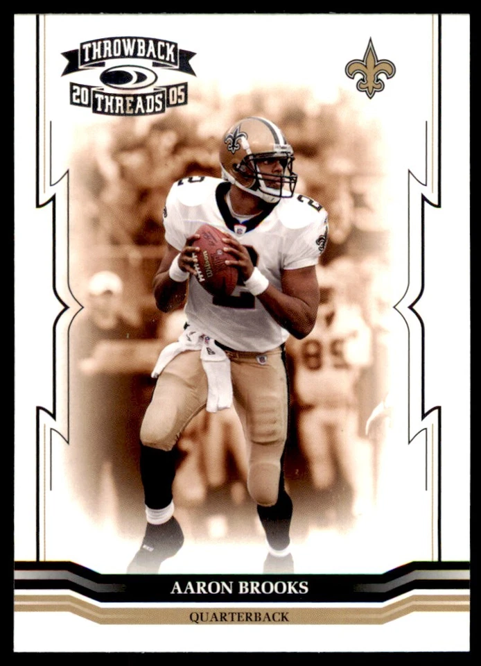 2005 DONRUSS THROWBACK THREADS AARON BROOKS NEW ORLEANS SAINTS #90 - Image 1 of 2