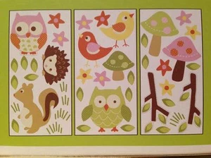 CIRCO WALL DECALS STICKERS LOVE AND NATURE 3 SHEETS DECALS NEW PINK GIRLS OWLS - Picture 1 of 1