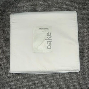 EICHE 300 FADENZAHL VOLLE GRÖSSE SPANNBETTLAKEN FARBE ELFENBEIN NEU - Bild 1 von 4