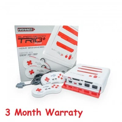 Retro-Bit Super RetroTrio+ Plus HD Console 720p for SNES/NES Games