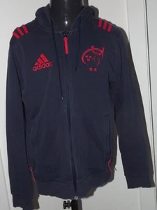 2017 Munster Rugby Track Jacket Hood Adidas (M) Shirt Jersey Trikot Camiseta - Picture 1 of 9