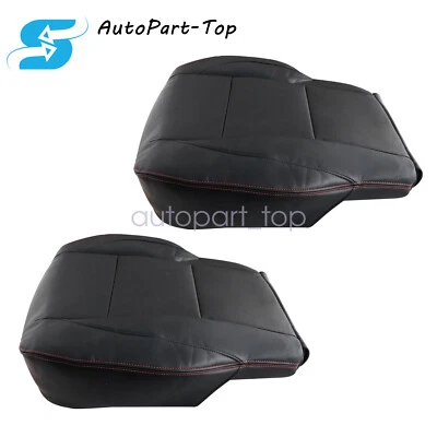 Cubierta de asiento inferior lateral negra con línea roja para Nissan Titan PRO-4X 05-2015 Foto 1 de 4