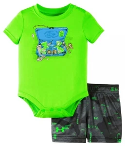 ¡Nuevo! UNDER ARMOUR Bebé Niños ~Talla 3-6 Meses~ Caja de Aparejos de Pesca Juego de 2 Piezas - Imagen 1 de 4