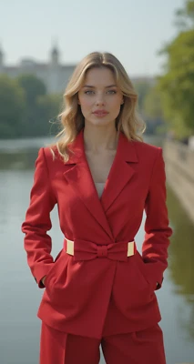 Mujeres Cadera Cintura Alta Moda Cinturón Placa Dorada Rojo Elástico Pajarita Hebilla Talla S M Foto 1 de 4