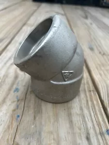 Socket Weld 45 Degree Elbow 316/F316L Forged Stainless Steel 3000 # 2" - Picture 1 of 2