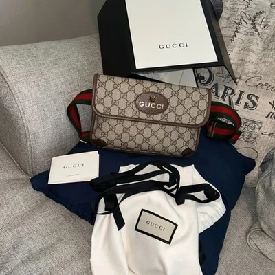 Gucci Ophidia Monogram Flap Belt Bag Pouch Fanny Pack - Image 1 of 4