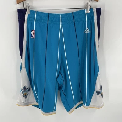 Adidas NBA New Orleans Hornets Game Issue Player ID Basketball Shorts - Size S - Image 1 of 4