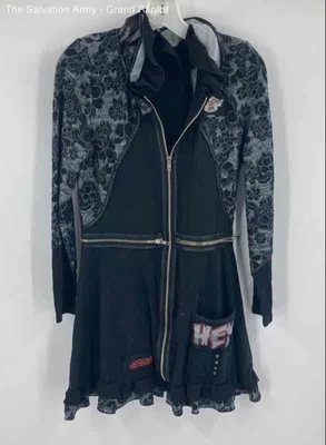 Harley-Davidson Womens Black Long Sleeve Full-Zip Jacket Dress Size Medium - Image 1 of 4