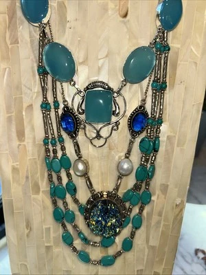 Lot Of 3 Silver And Stone Necklaces - Image 1 of 4