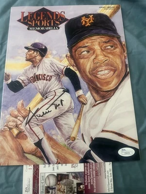 Willie Mays Signed Auto 1995 Legends Sports Memorabilia Magazine JSA COA - Image 1 of 2