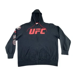 VINTAGE UFC Hoodie Mens XXL Black Ultimate Fighting Championship Full Zip Adult  - Picture 1 of 17